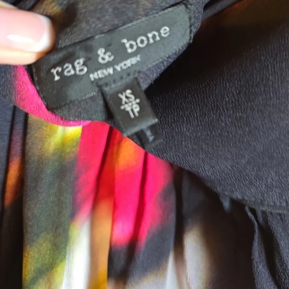 RARE HTF! Rag & Bone NY Aubrey Abstract Blouse oversized XS - Picture 8 of 8